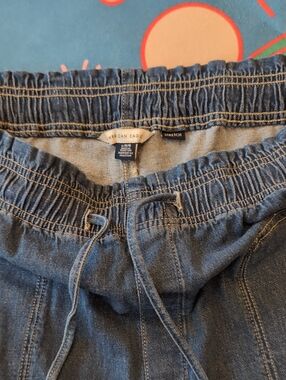 American Eagle Loose Denim Wide Leg Pants - Dark Blue